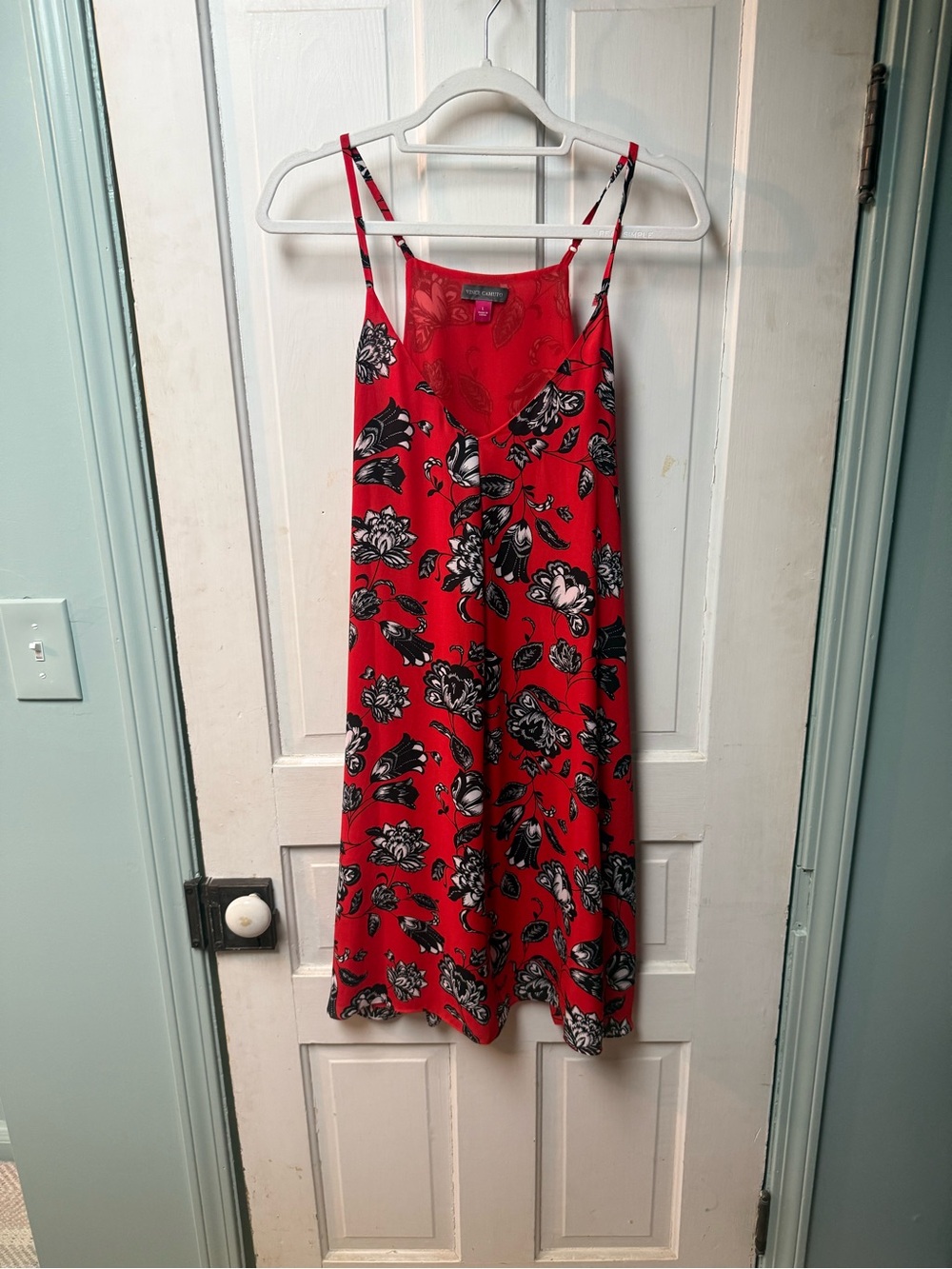 Vince Camuto Red Floral Mini Dress